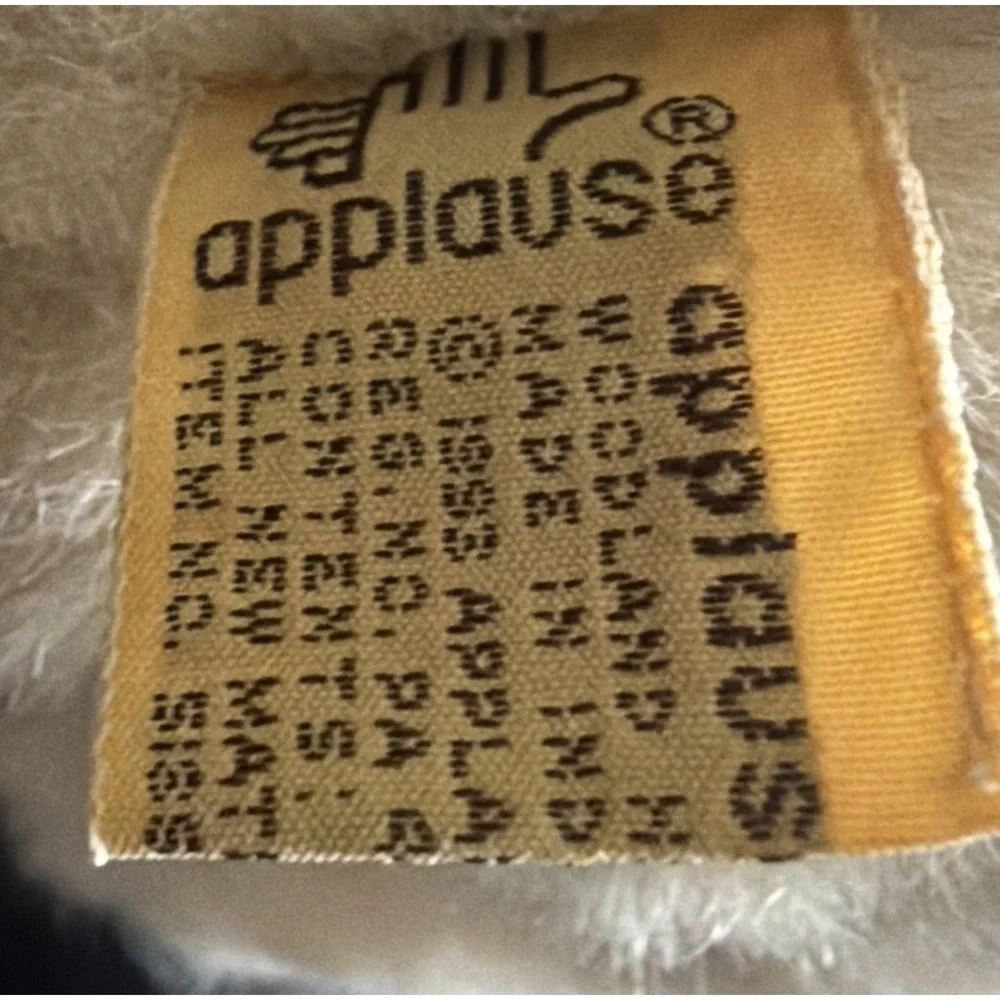 Vintage 1993 Applause Plush Horse Tan Cream Laying Stuffed Animal Holiday Holly